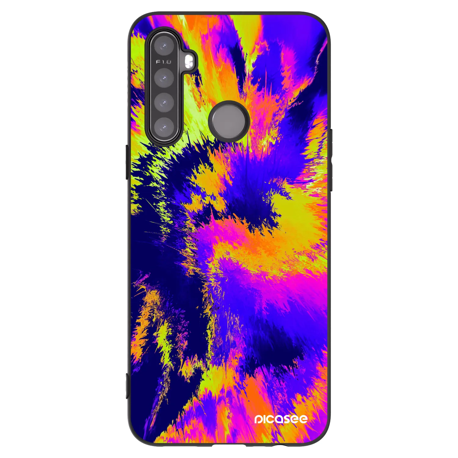 Picasee silikonski črni ovitek za Realme 5 - Burn