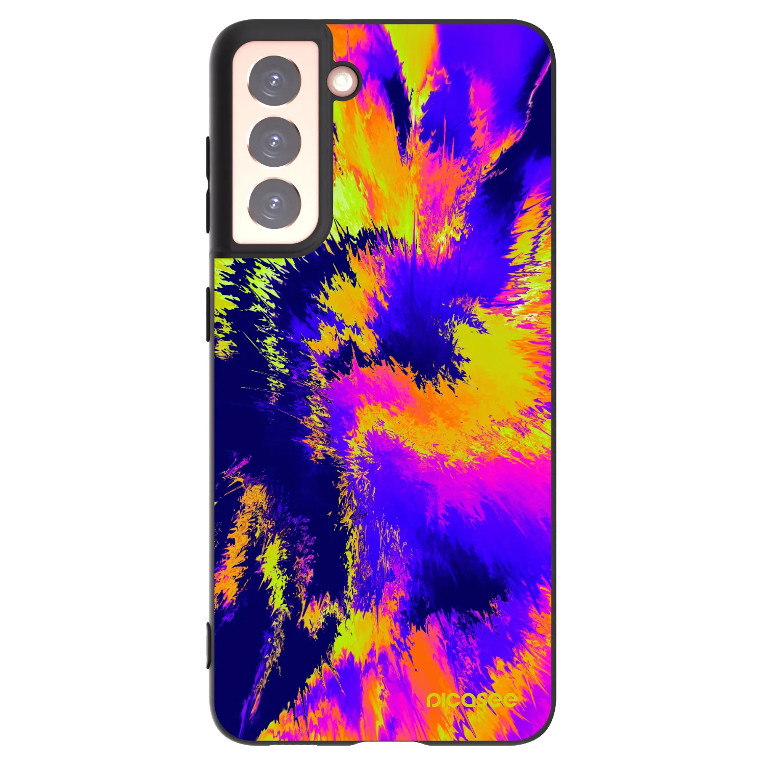 Picasee silikonski črni ovitek za Samsung Galaxy S21 5G G991B - Burn