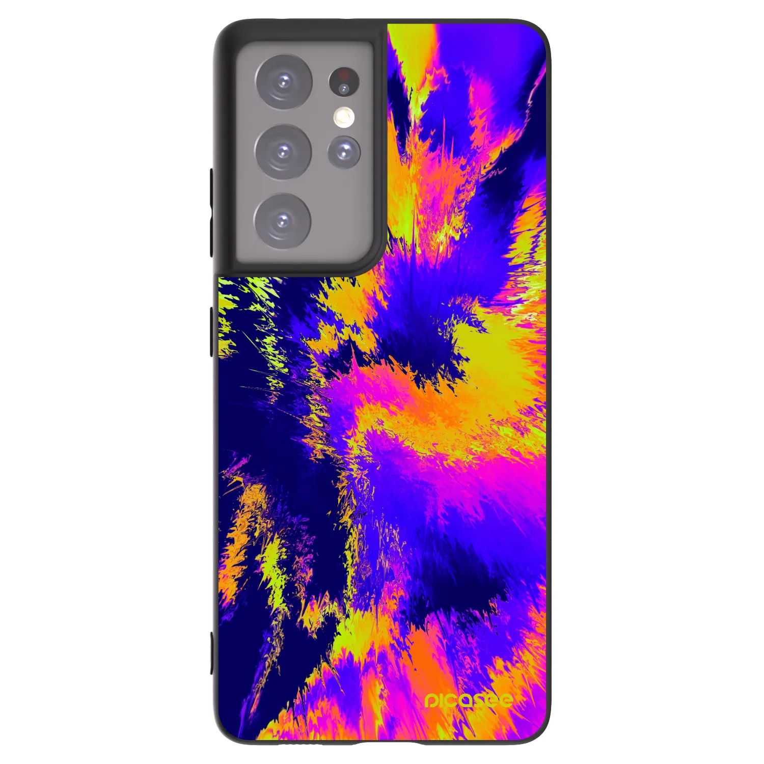 Picasee silikonski črni ovitek za Samsung Galaxy S21 Ultra 5G G998B - Burn