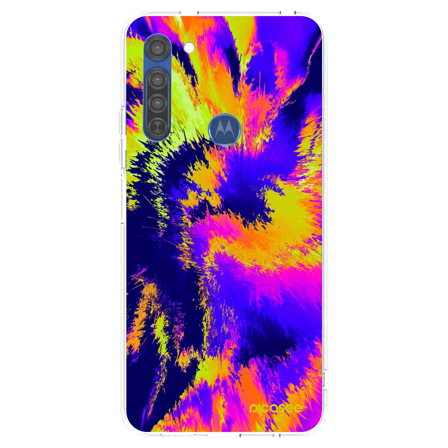 Picasee silikonski prozorni ovitek za Motorola Moto G8 - Burn