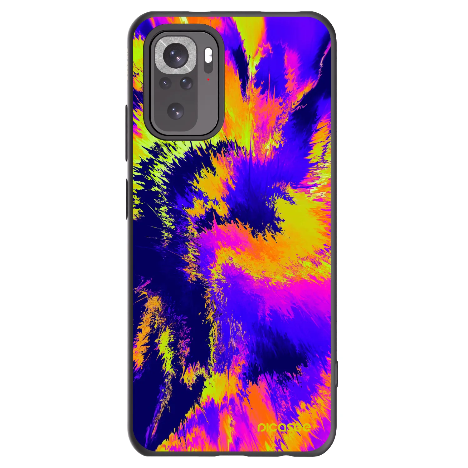 Picasee silikonski črni ovitek za Xiaomi Redmi Note 10 - Burn