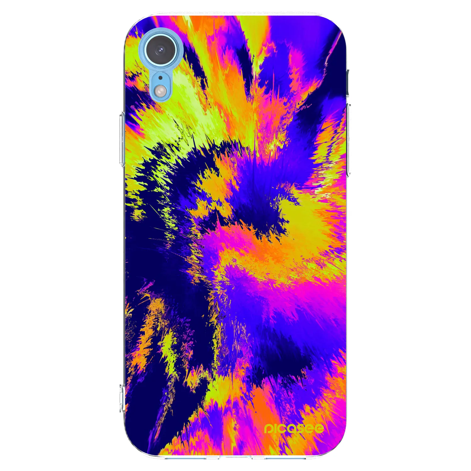 Picasee silikonski prozorni ovitek za Apple iPhone XR - Burn