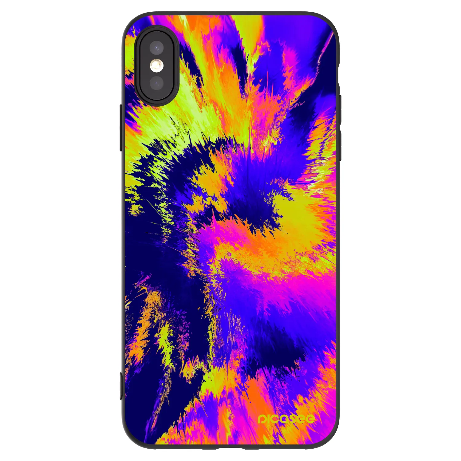 Picasee silikonski črni ovitek za Apple iPhone XS Max - Burn