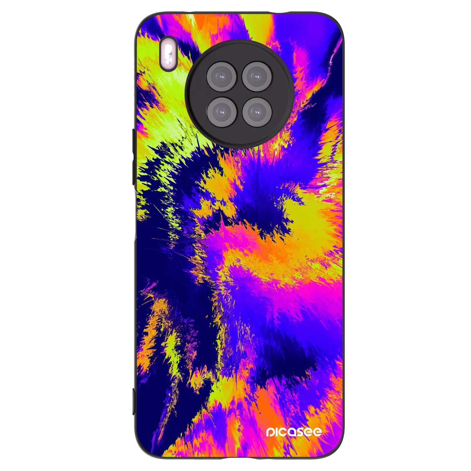 Picasee silikonski črni ovitek za Huawei Nova 8i - Burn