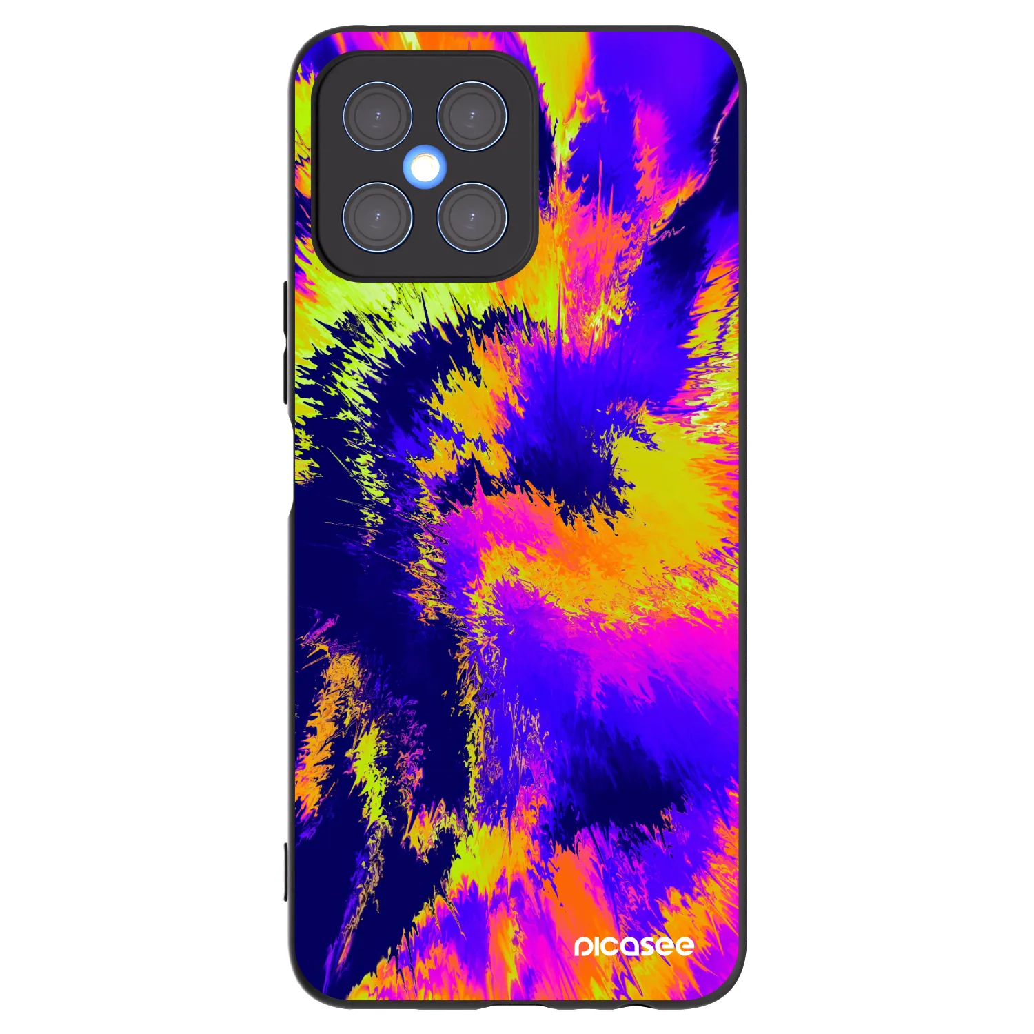 Picasee silikonski črni ovitek za Honor X8 4G - Burn