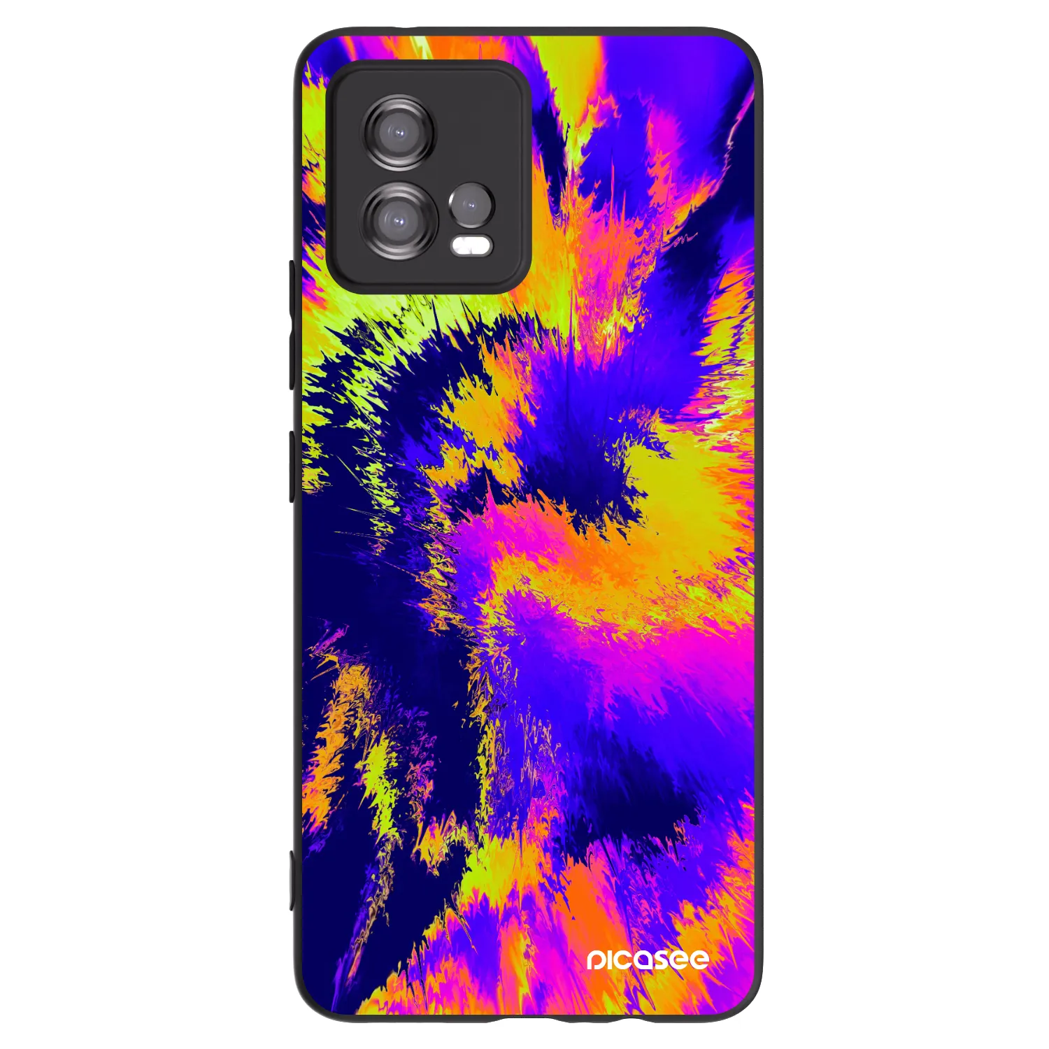 Picasee silikonski črni ovitek za Motorola Moto G72 - Burn