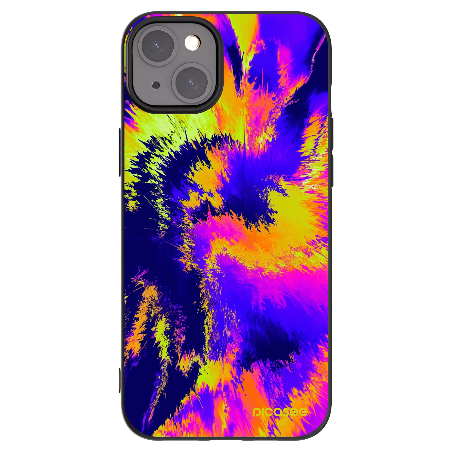 Picasee silikonski črni ovitek za Apple iPhone 15 Plus - Burn