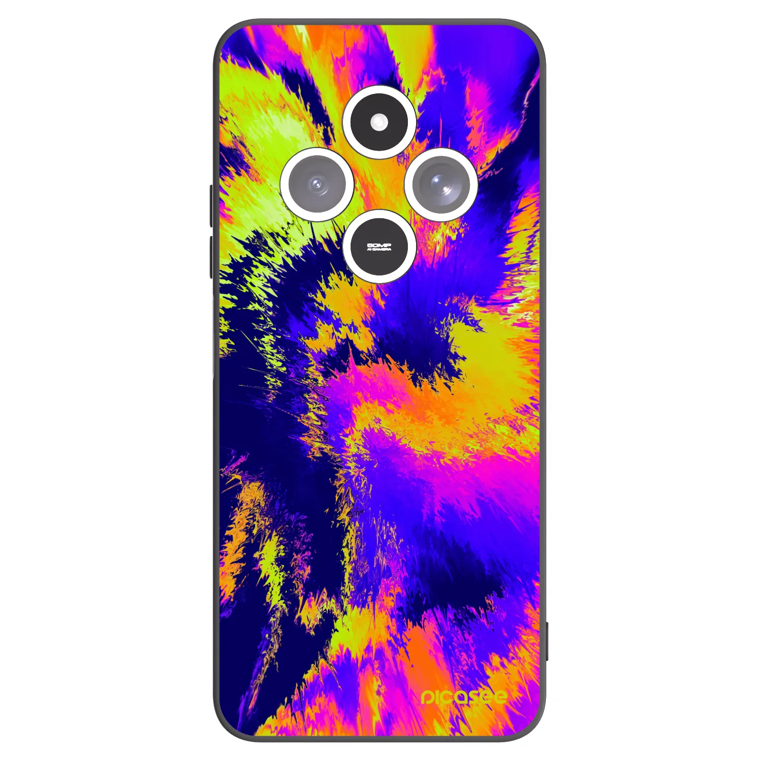 Picasee silikonski črni ovitek za Xiaomi Redmi 14C - Burn