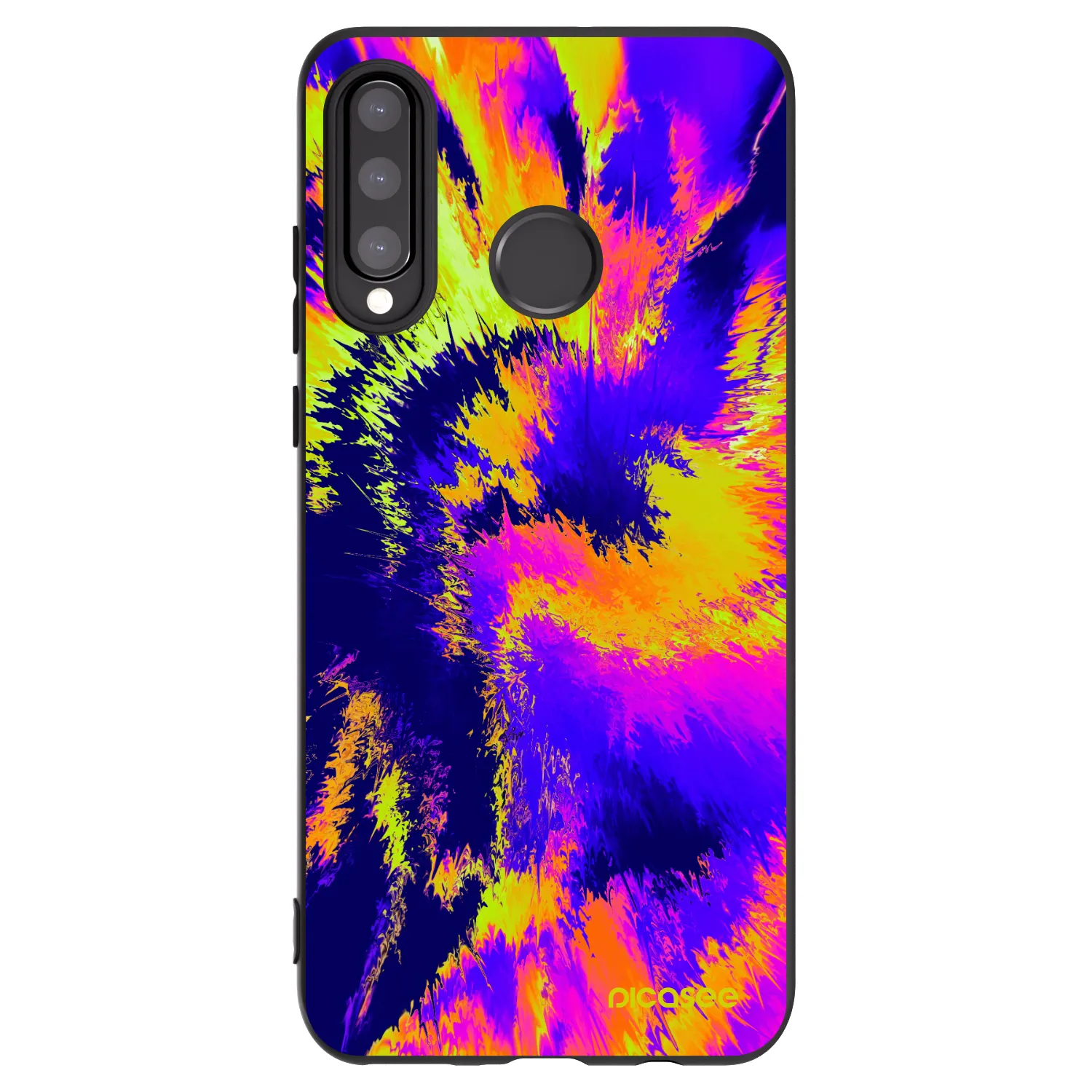 Picasee silikonski črni ovitek za Huawei P30 Lite - Burn