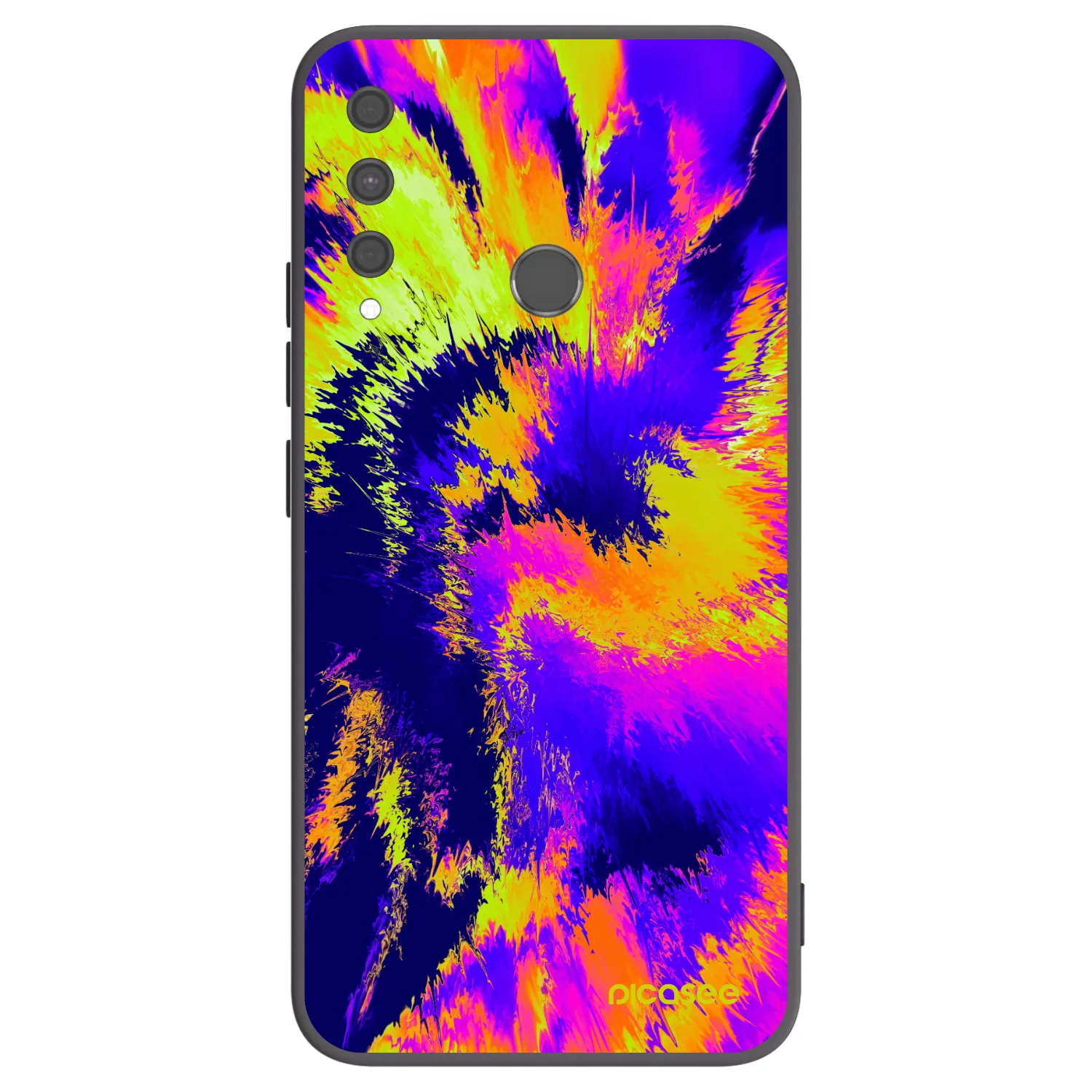 Picasee silikonski črni ovitek za Huawei P40 Lite E - Burn