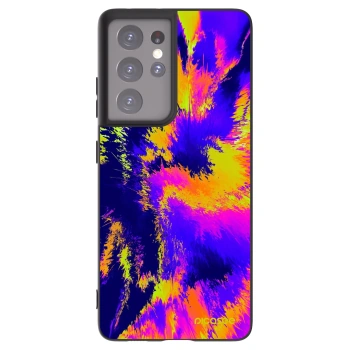 Picasee silikonski črni ovitek za Samsung Galaxy S21 Ultra 5G G998B - Burn