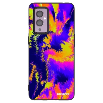 Picasee silikonski črni ovitek za OnePlus 9 - Burn
