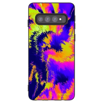 Picasee silikonski črni ovitek za Samsung Galaxy S10 G973 - Burn