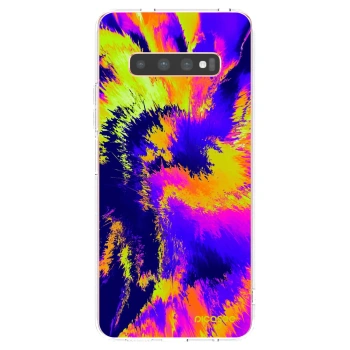 Picasee silikonski prozorni ovitek za Samsung Galaxy S10 Plus G975 - Burn
