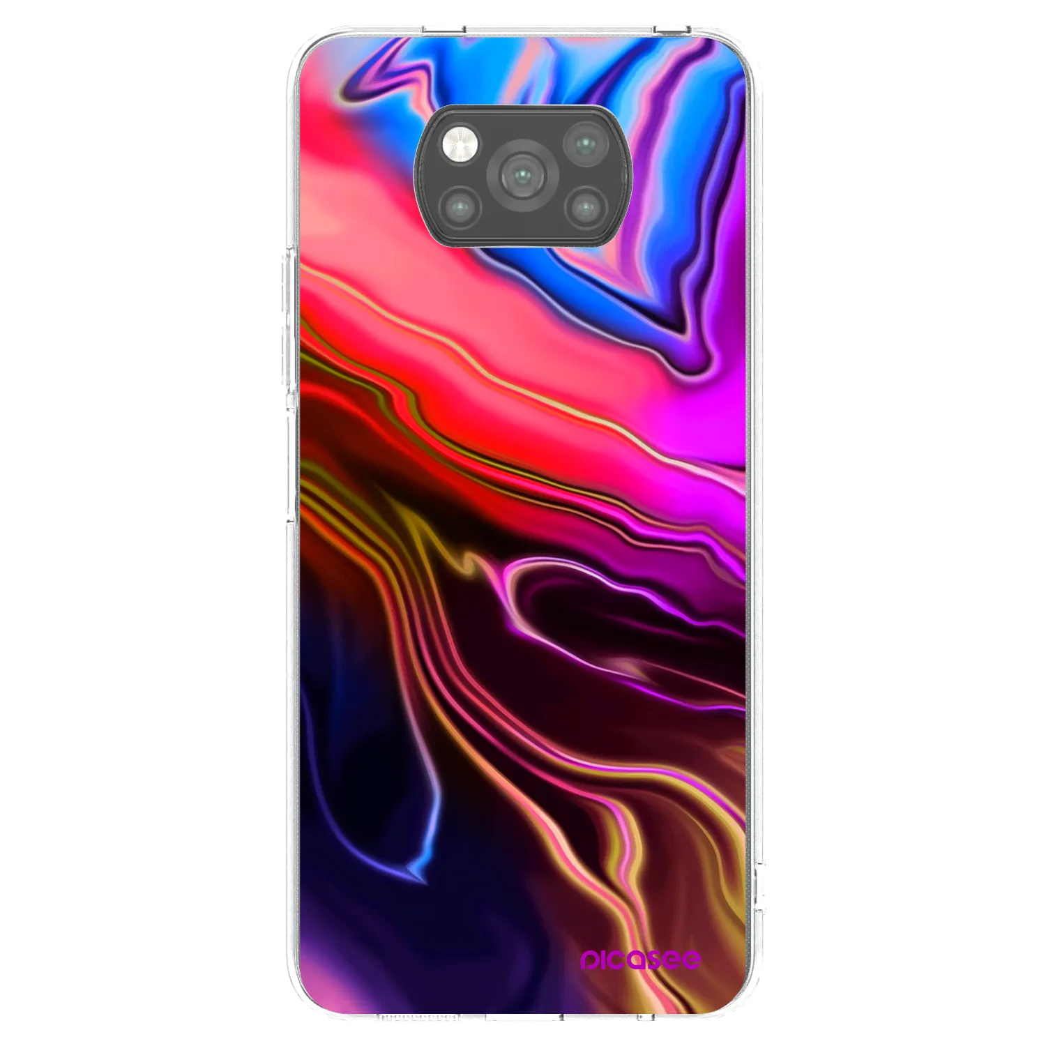 Picasee silikonski črni ovitek za Xiaomi Poco X3 - Electric