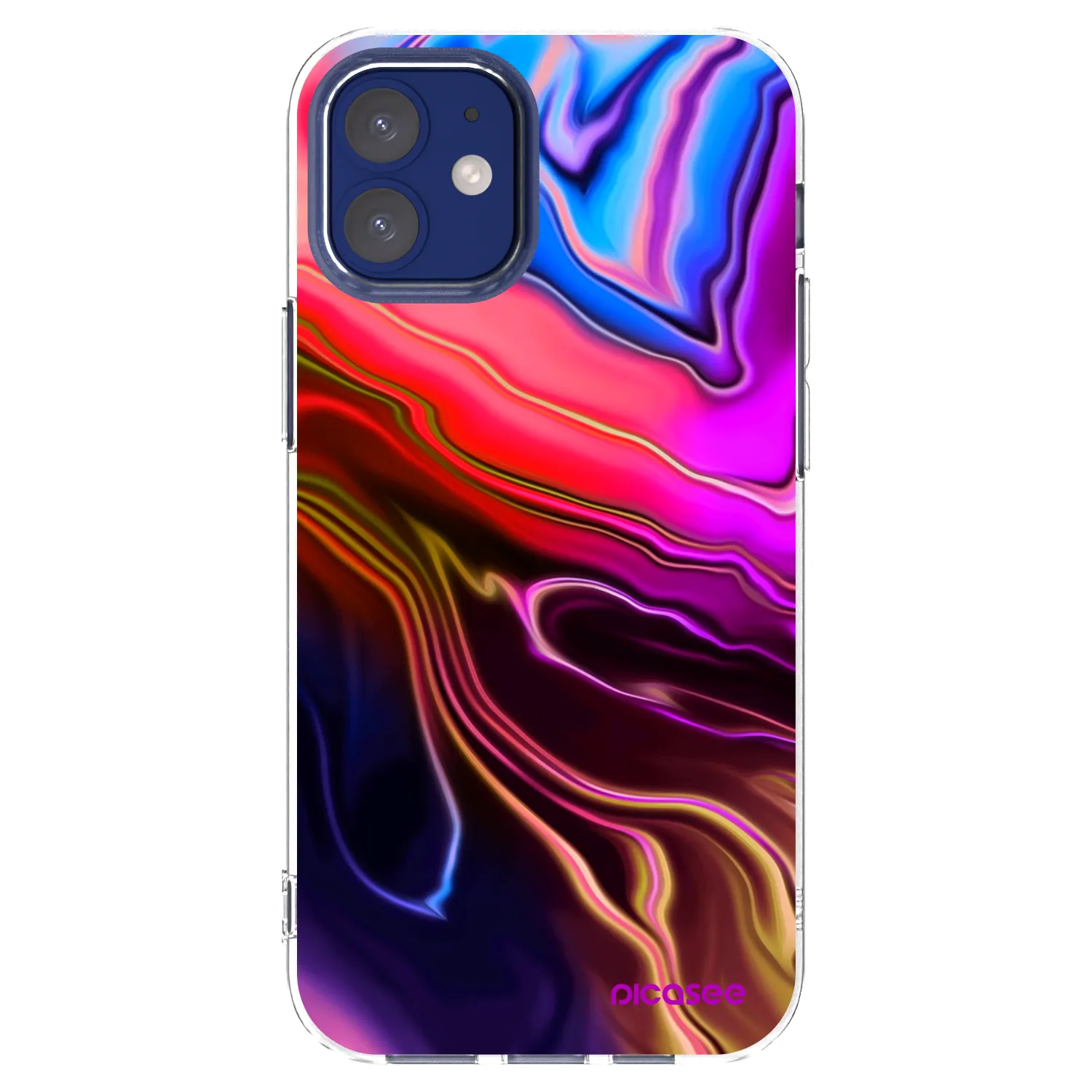 Picasee silikonski prozorni ovitek za Apple iPhone 12 mini - Electric