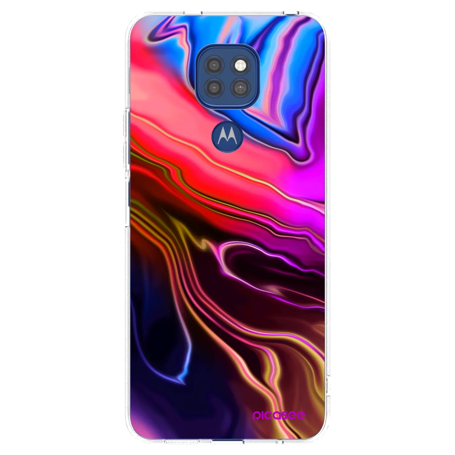 Picasee silikonski prozorni ovitek za Motorola Moto G9 Play - Electric