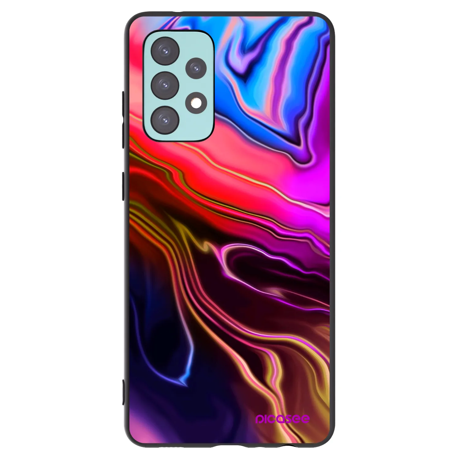 Picasee silikonski črni ovitek za Samsung Galaxy A72 A725F - Electric