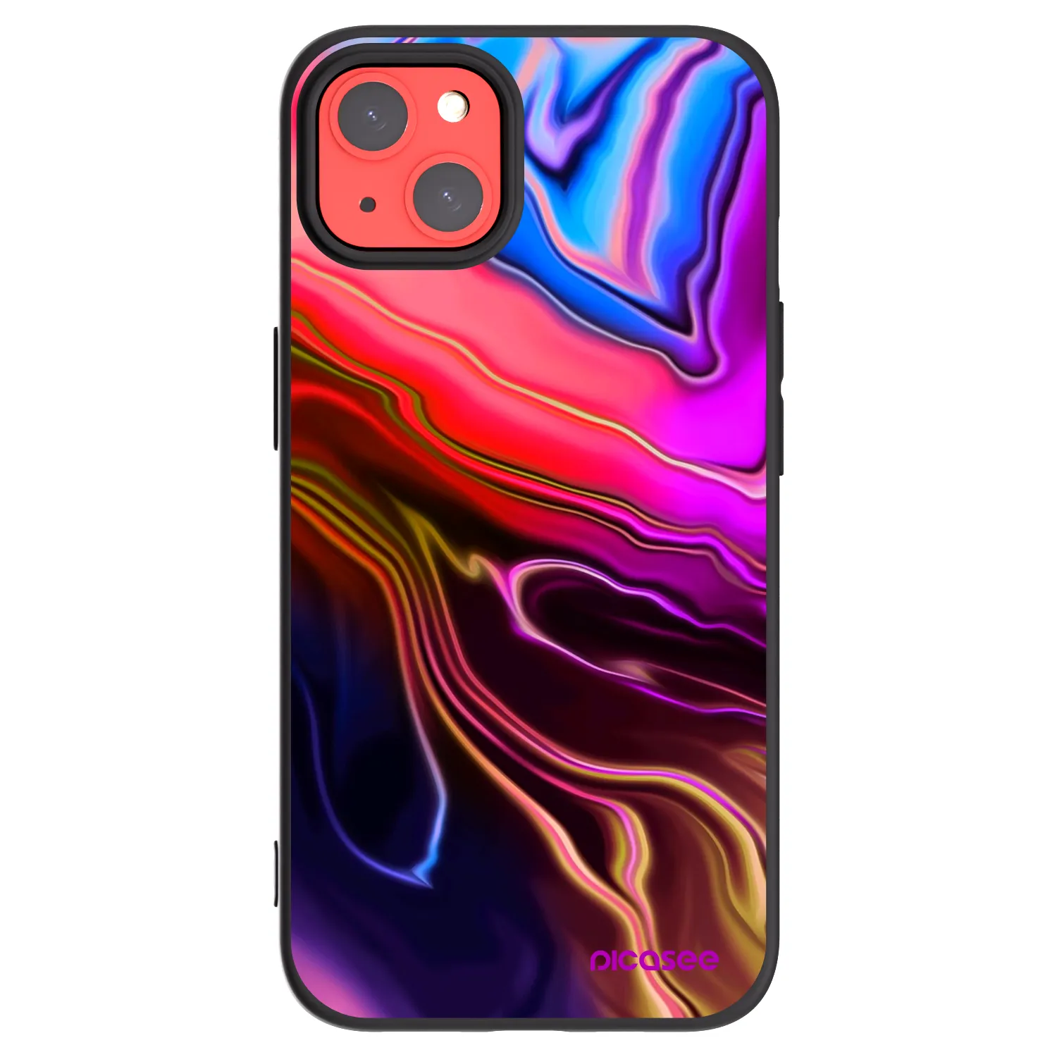 Picasee silikonski črni ovitek za Apple iPhone 13 - Electric