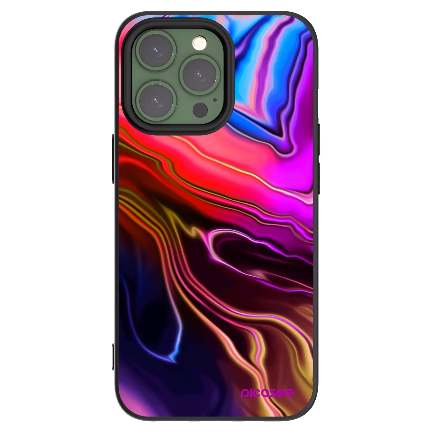 Picasee silikonski črni ovitek za Apple iPhone 13 Pro - Electric