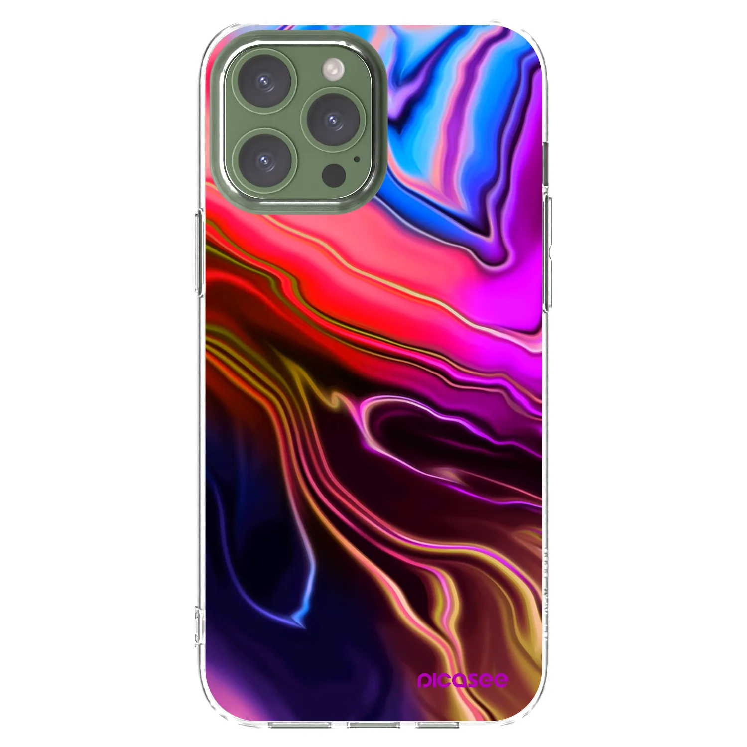 Picasee silikonski prozorni ovitek za Apple iPhone 13 Pro Max - Electric
