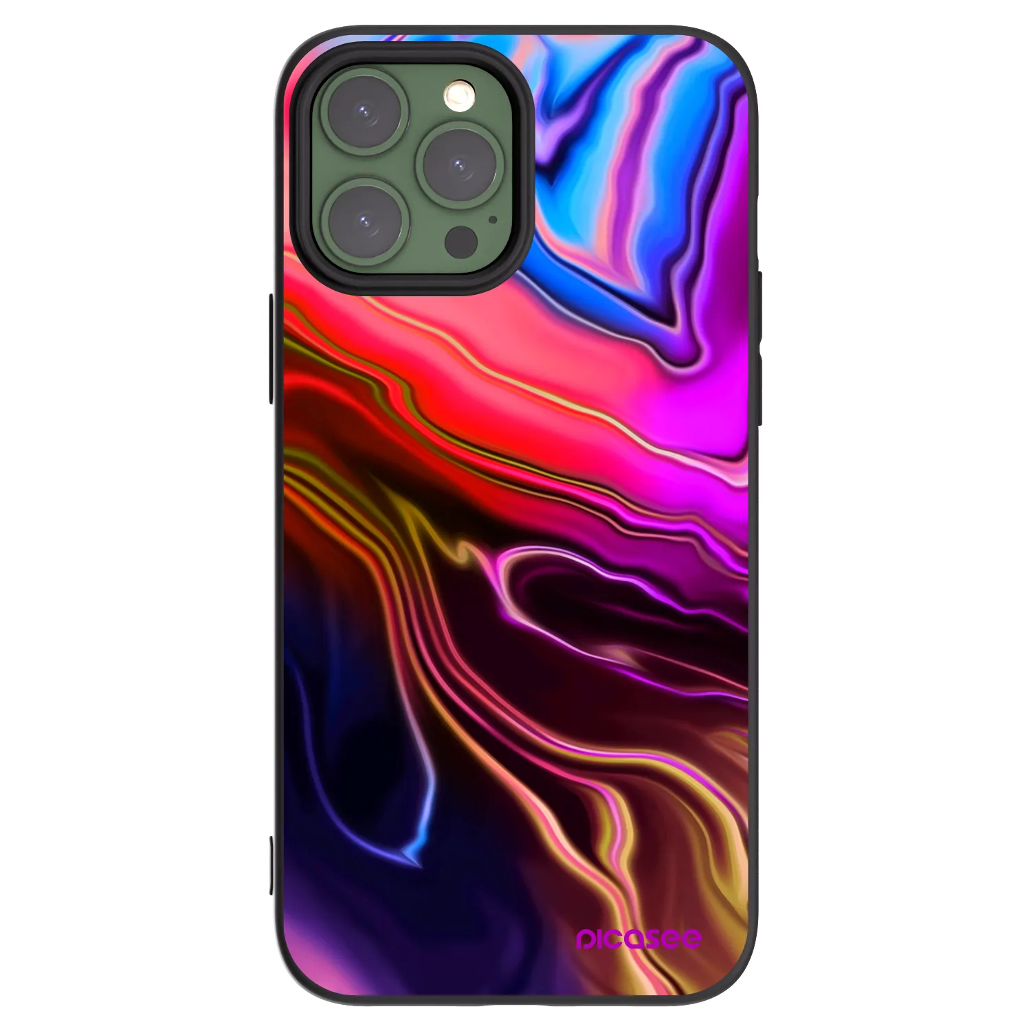Picasee silikonski črni ovitek za Apple iPhone 13 Pro Max - Electric