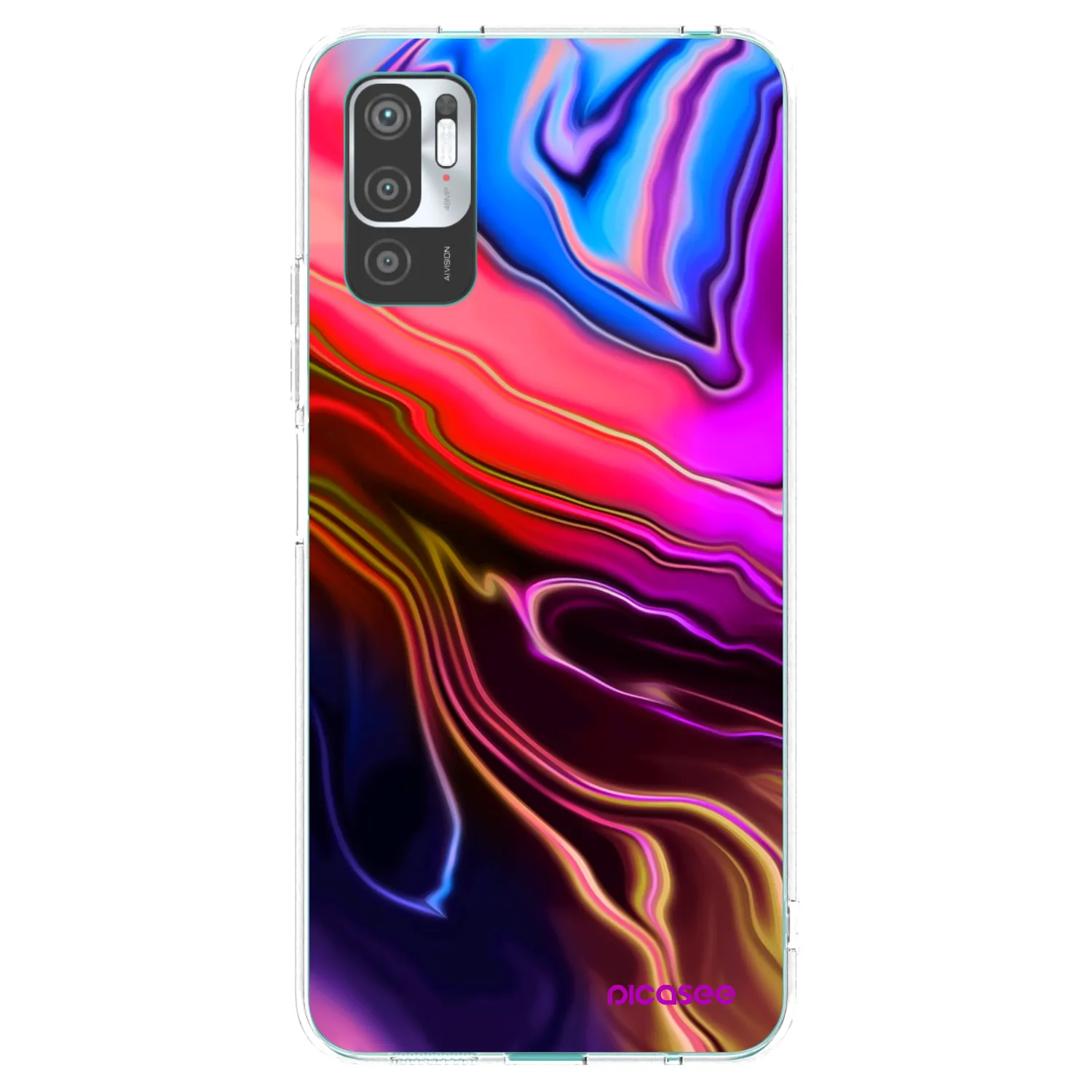 Picasee silikonski prozorni ovitek za Xiaomi Redmi Note 10 5G - Electric