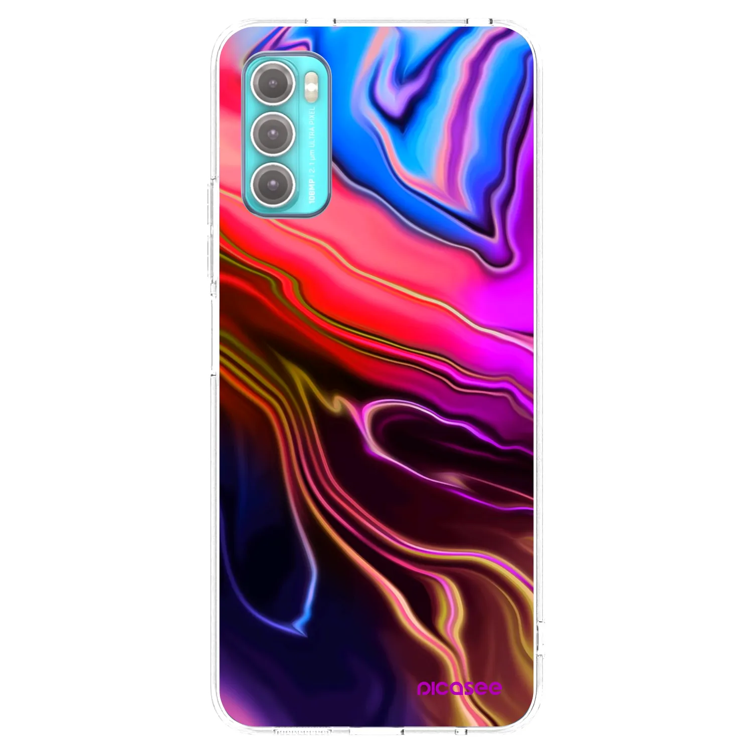 Picasee silikonski prozorni ovitek za Motorola Moto G60 - Electric