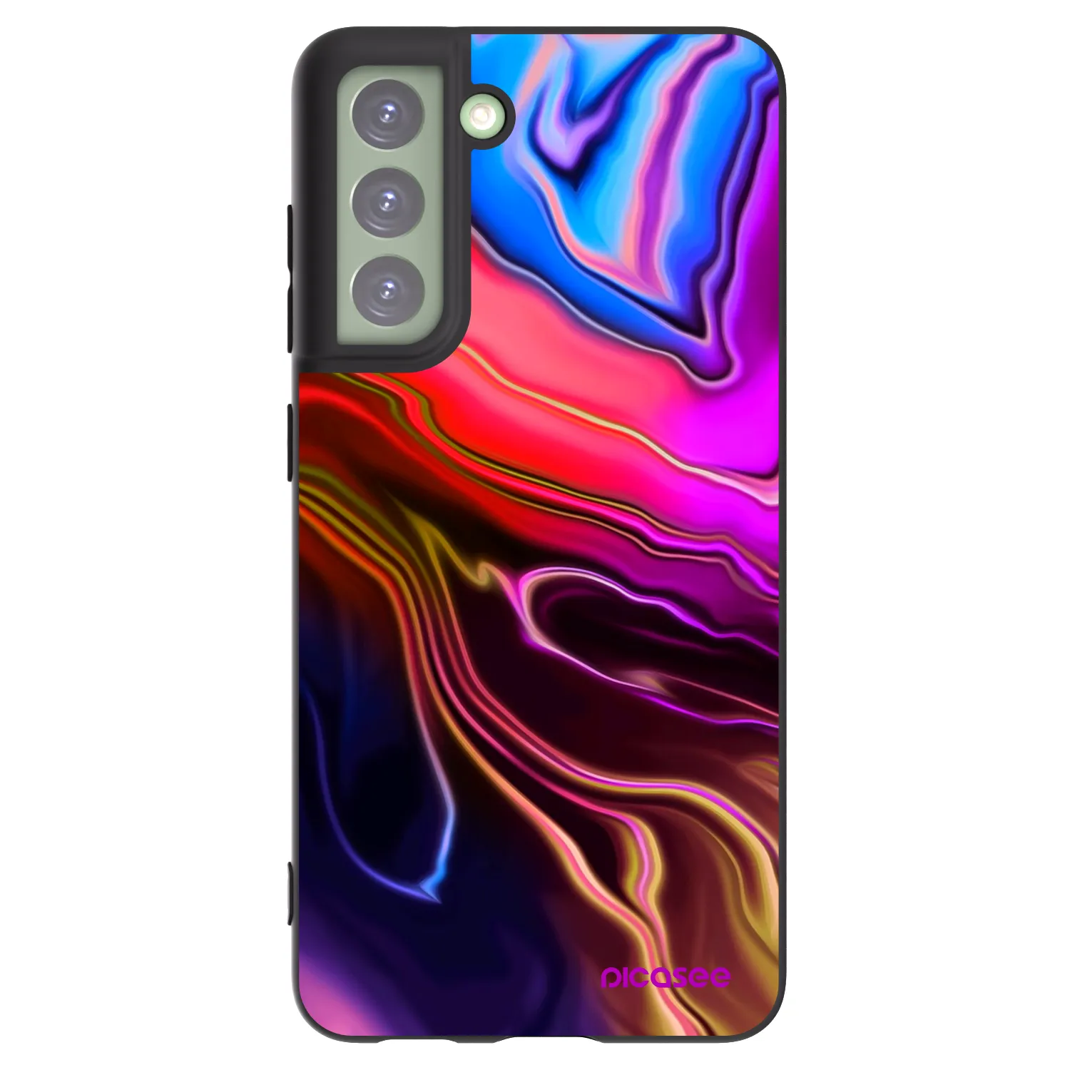 Picasee silikonski črni ovitek za Samsung Galaxy S21 FE 5G - Electric