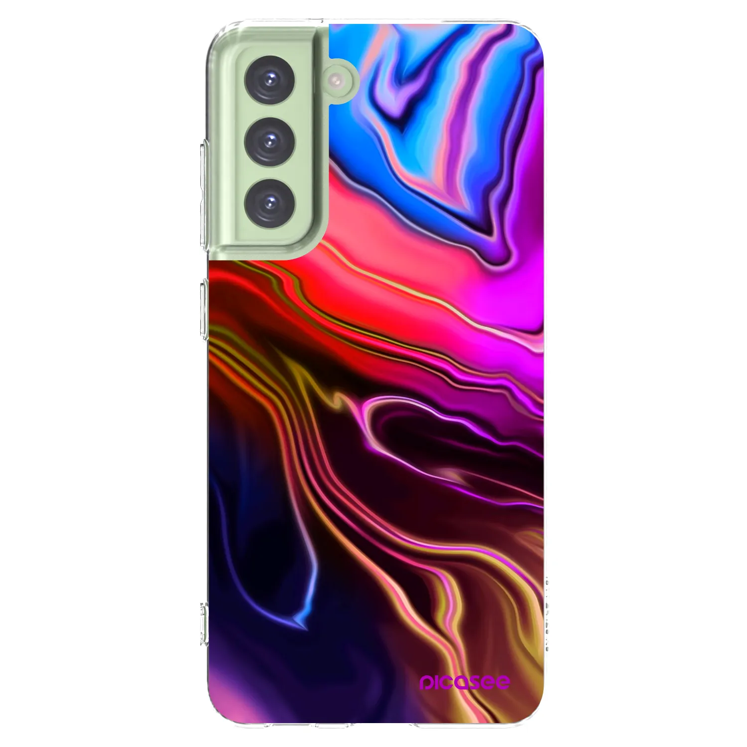 Picasee silikonski prozorni ovitek za Samsung Galaxy S21 FE 5G - Electric