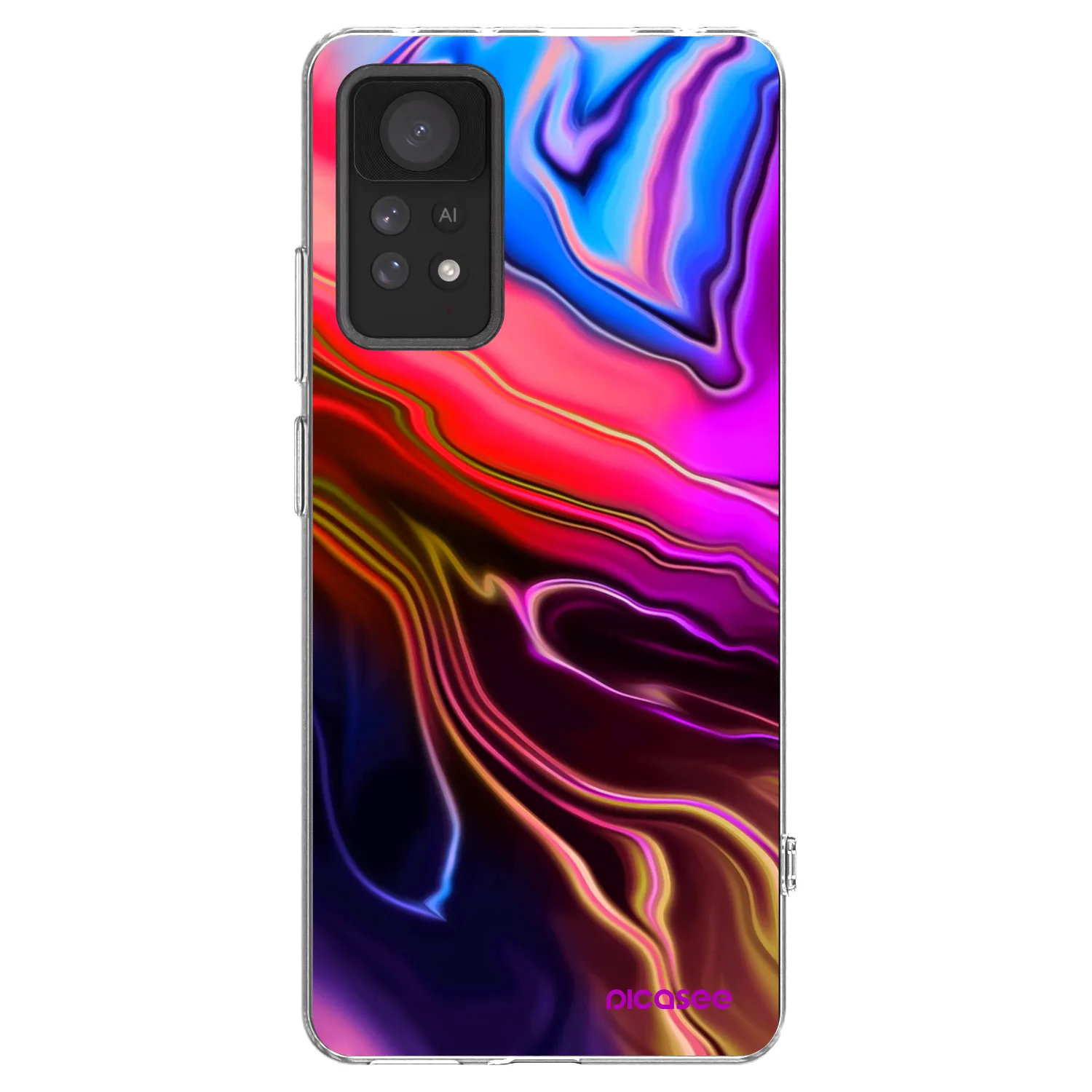 Picasee silikonski prozorni ovitek za Xiaomi Redmi Note 11 Pro 5G - Electric