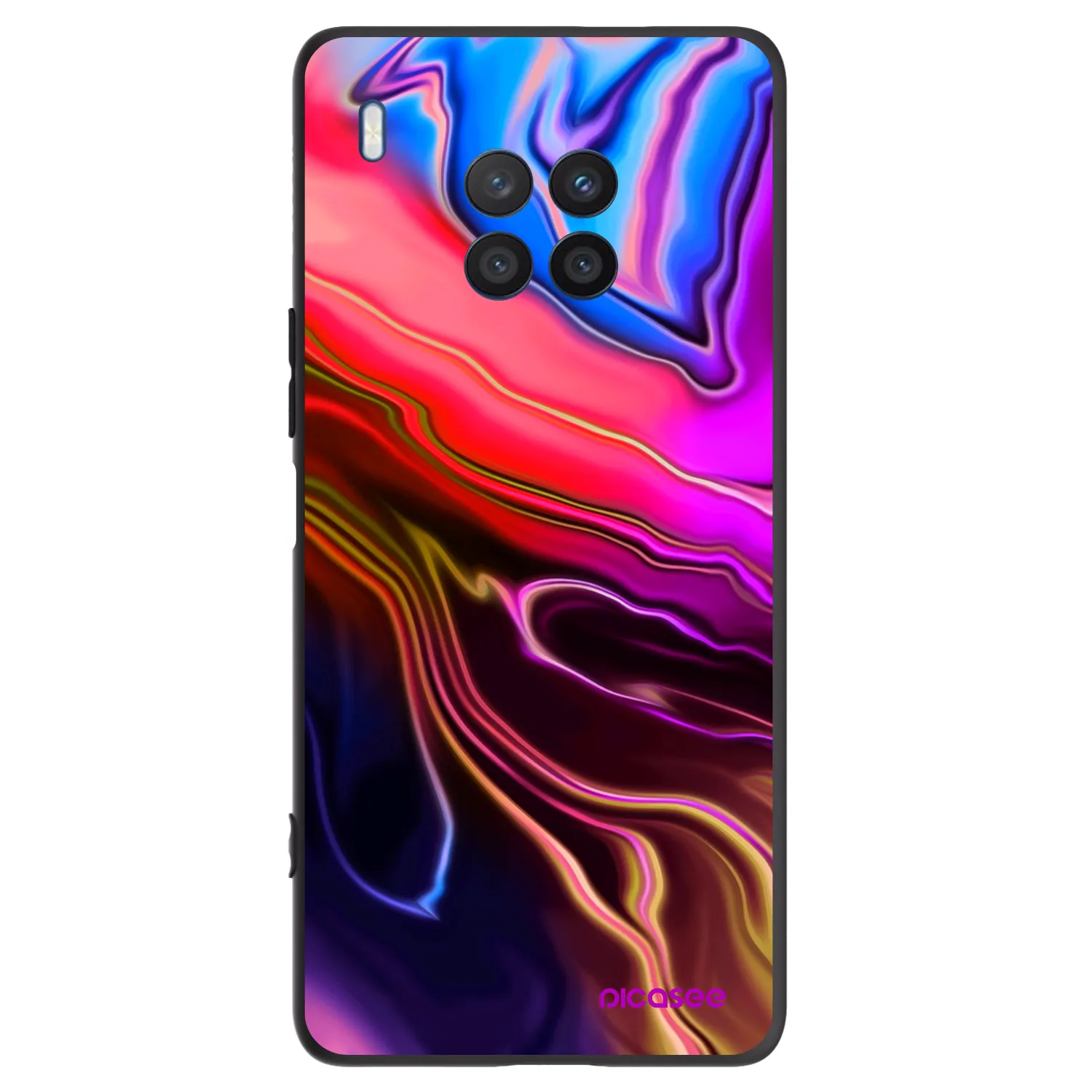 Picasee silikonski črni ovitek za Honor 50 Lite - Electric
