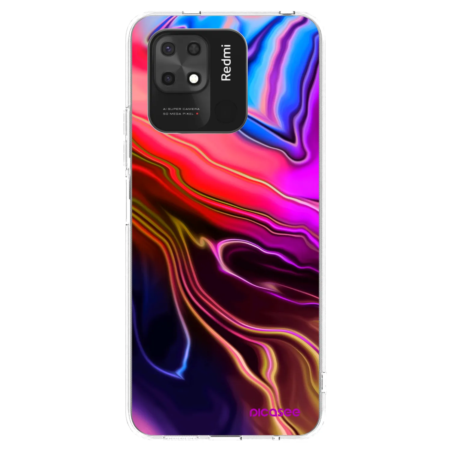 Picasee silikonski prozorni ovitek za Xiaomi Redmi 10C - Electric