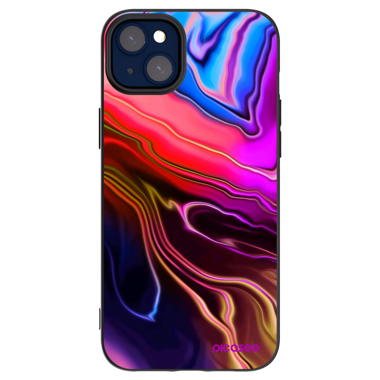 Picasee silikonski črni ovitek za Apple iPhone 14 Plus - Electric