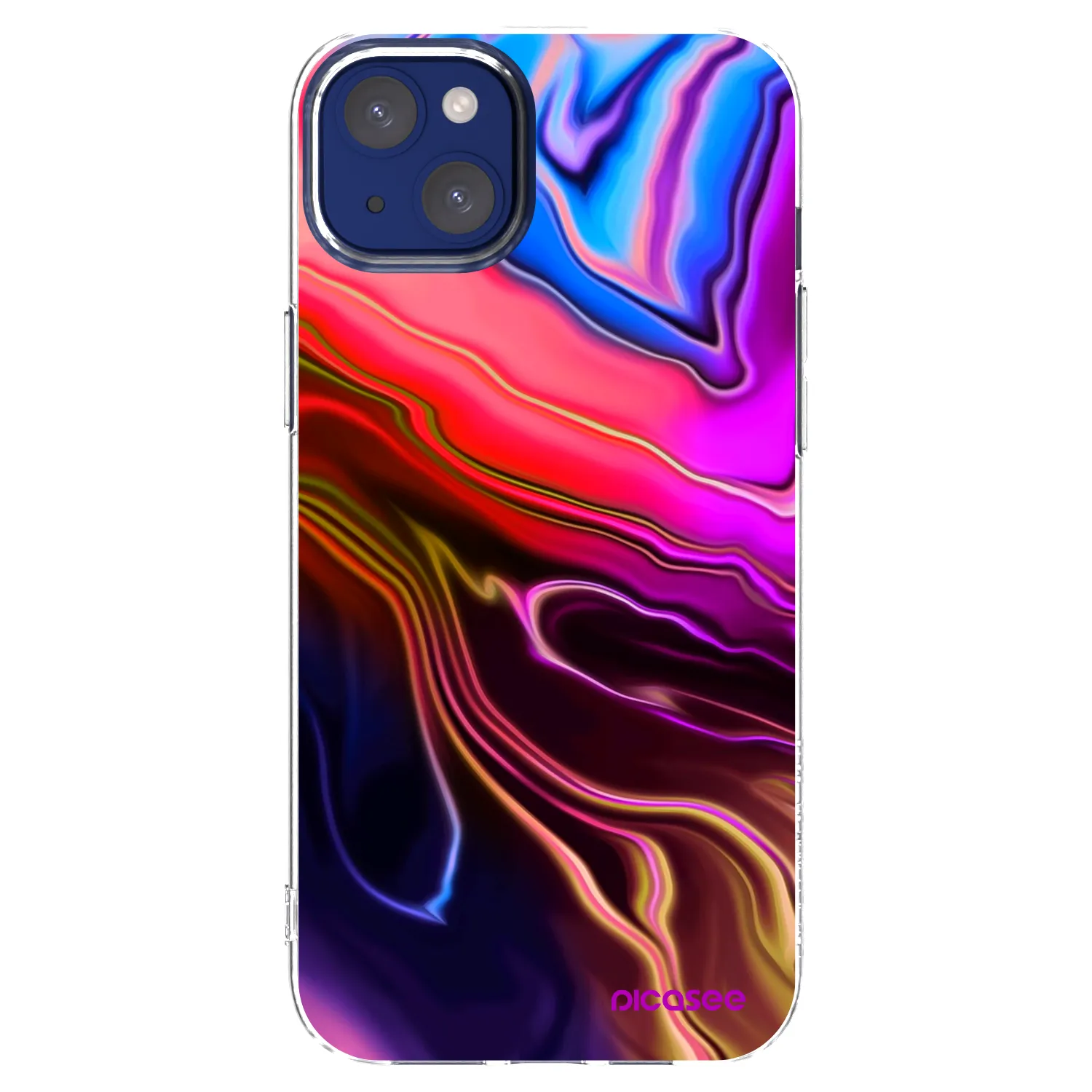 Picasee silikonski prozorni ovitek za Apple iPhone 14 Plus - Electric