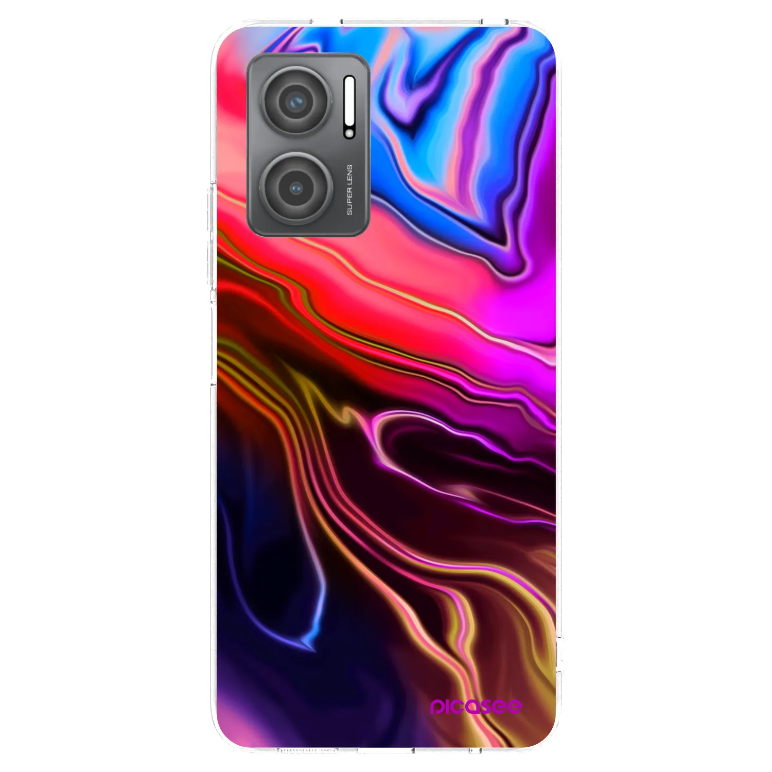Picasee silikonski prozorni ovitek za Xiaomi Redmi 10 5G - Electric