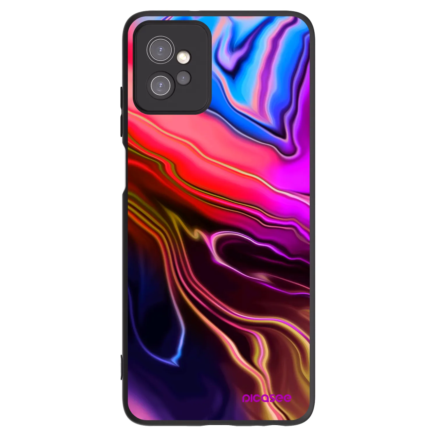 Picasee silikonski črni ovitek za Motorola Moto G32 - Electric