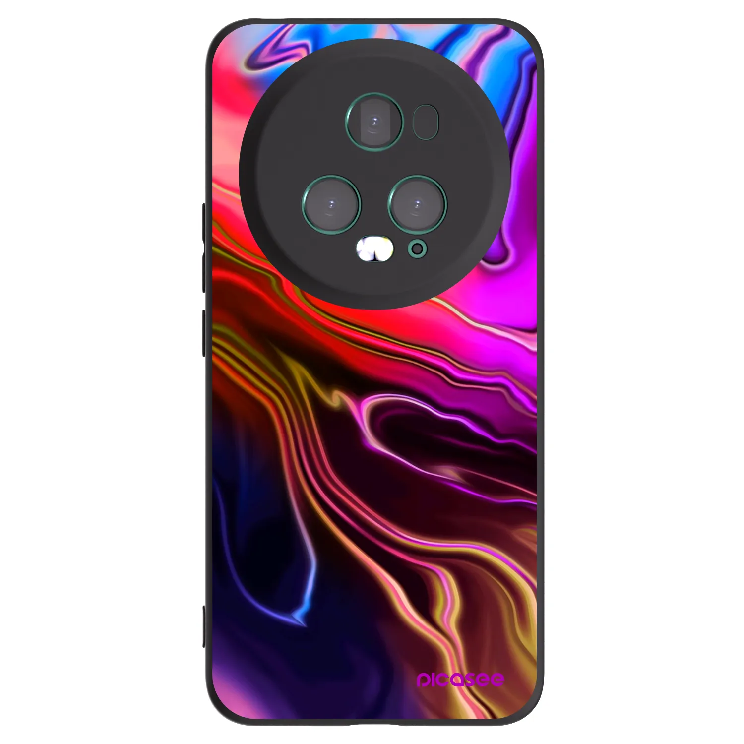 Picasee silikonski črni ovitek za Honor Magic5 Pro - Electric