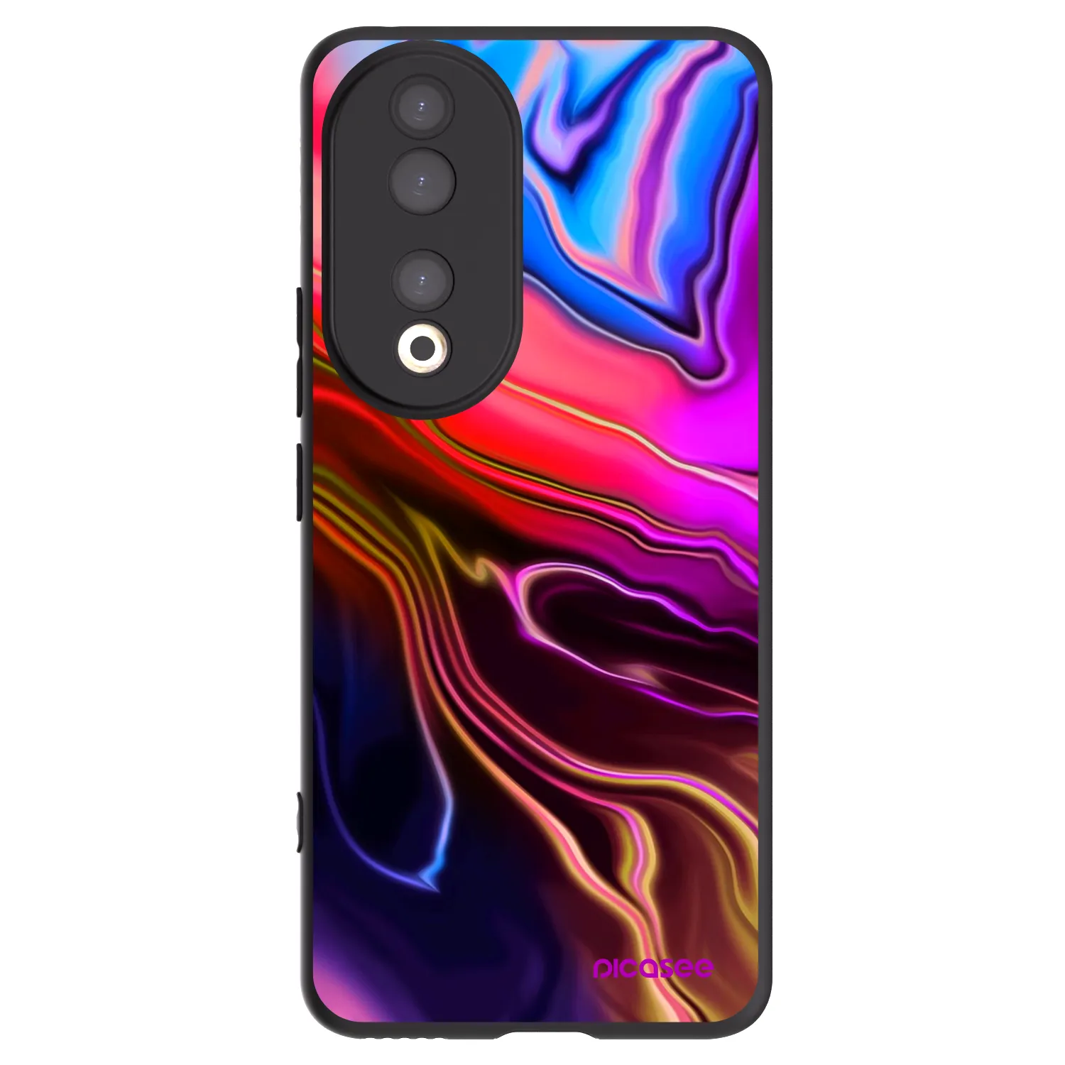 Picasee silikonski črni ovitek za Honor 90 5G - Electric