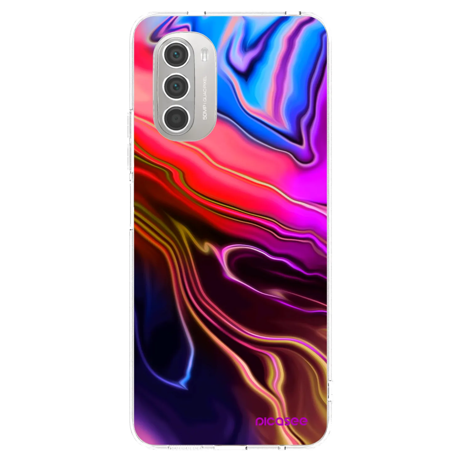 Picasee silikonski prozorni ovitek za Motorola Moto G51 - Electric