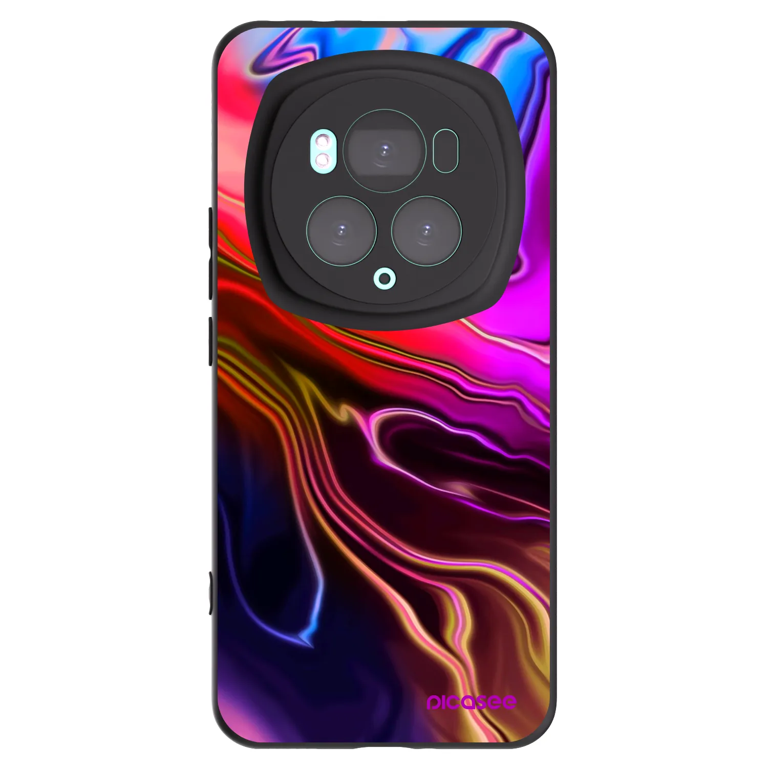 Picasee silikonski črni ovitek za Honor Magic6 Pro - Electric