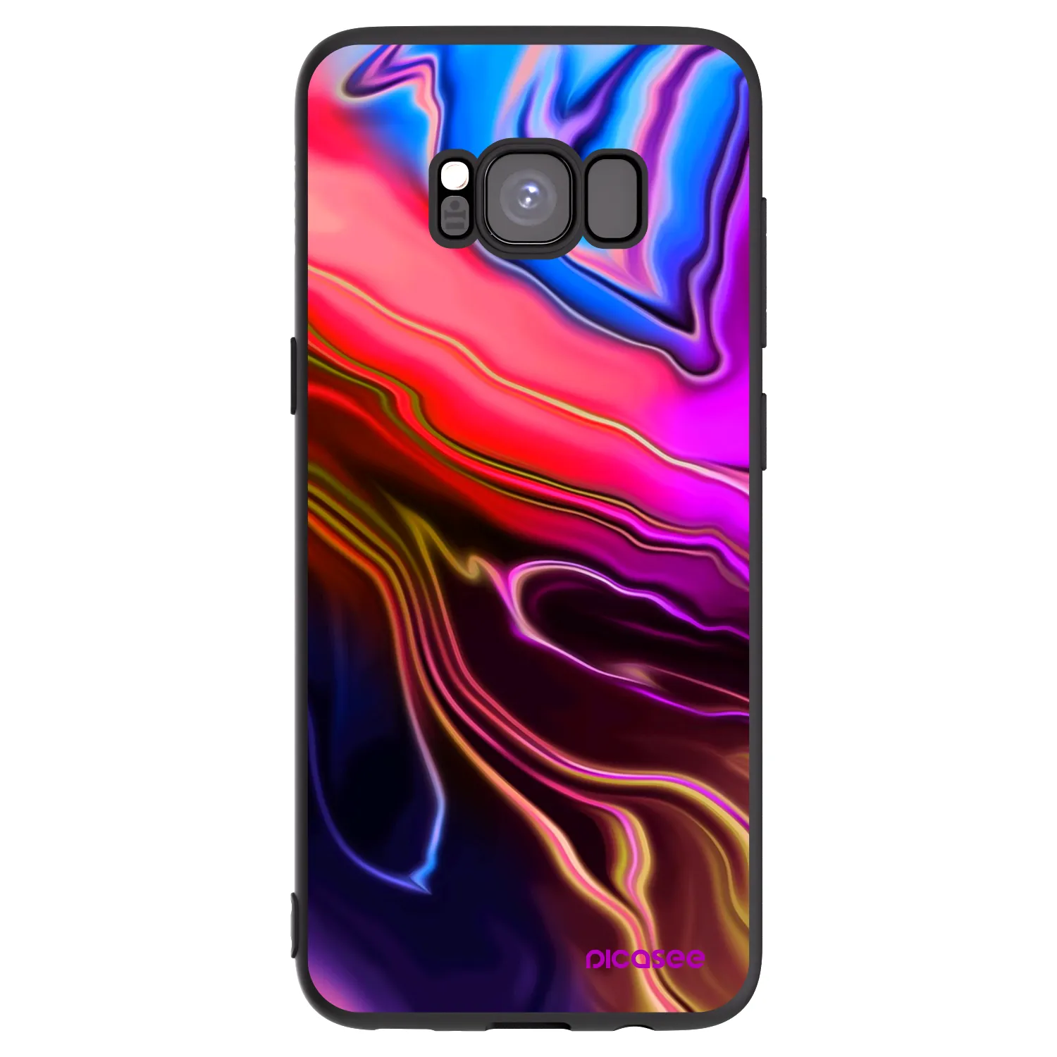 Picasee silikonski črni ovitek za Samsung Galaxy S8 G950F - Electric