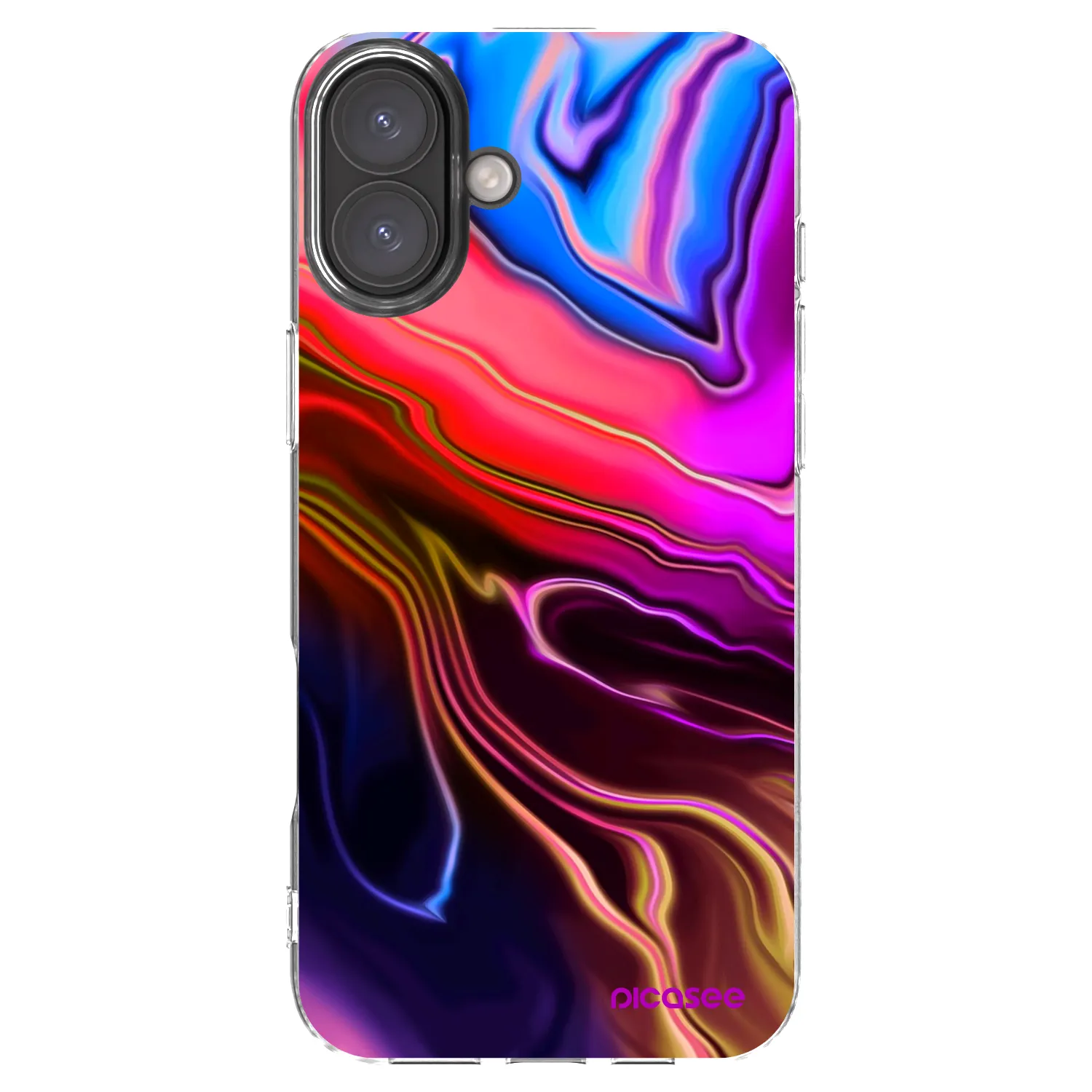 Picasee silikonski prozorni ovitek za Apple iPhone 16 Plus - Electric