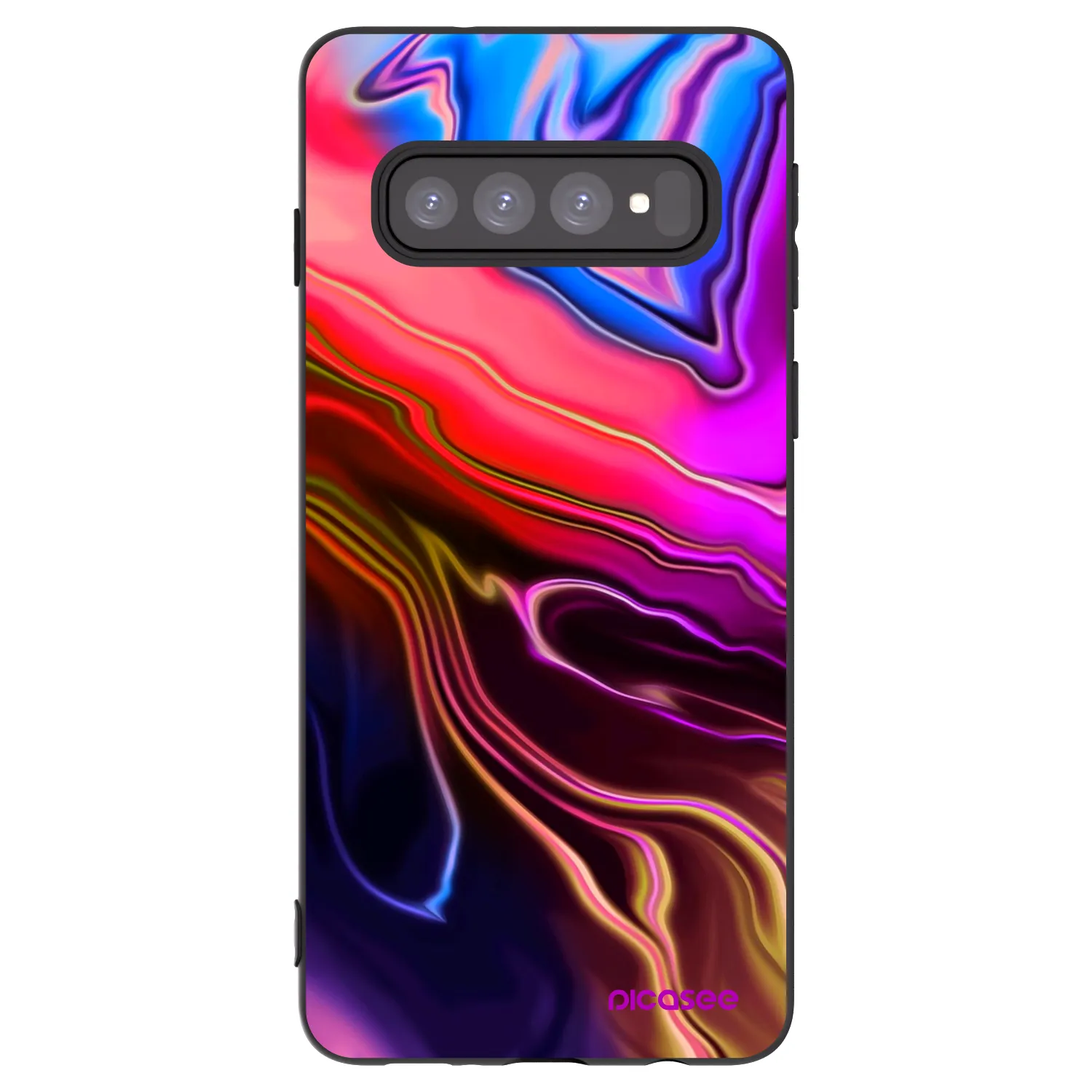 Picasee silikonski črni ovitek za Samsung Galaxy S10 G973 - Electric