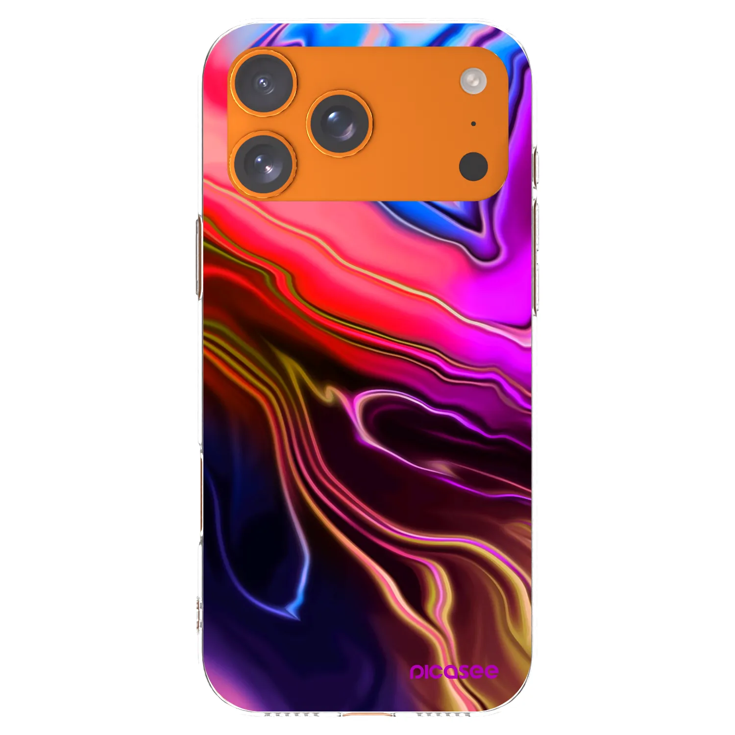 Picasee silikonski prozorni ovitek za Apple iPhone 17 Pro Max - Electric