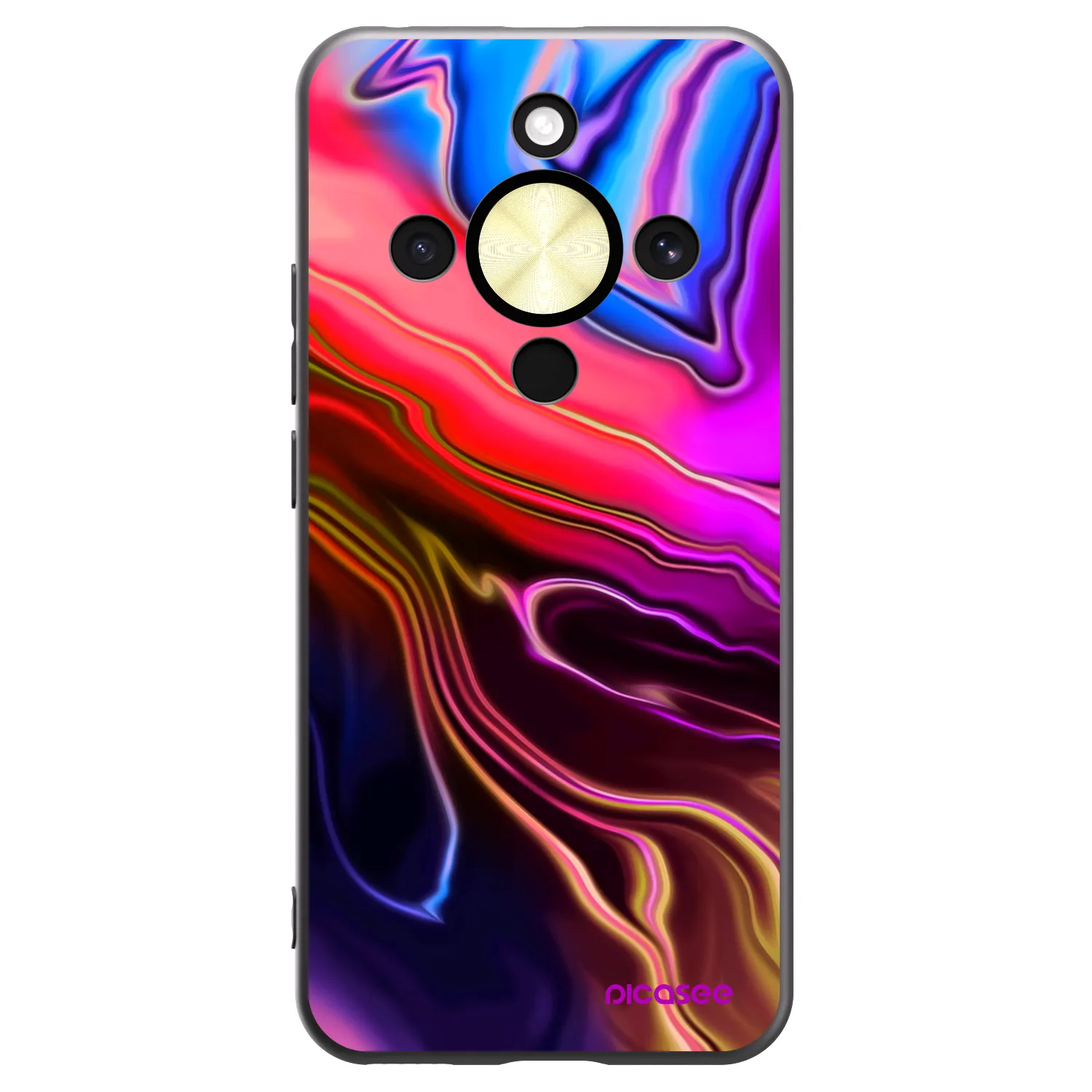 Picasee silikonski črni ovitek za Honor Magic8 Lite 5G - Electric