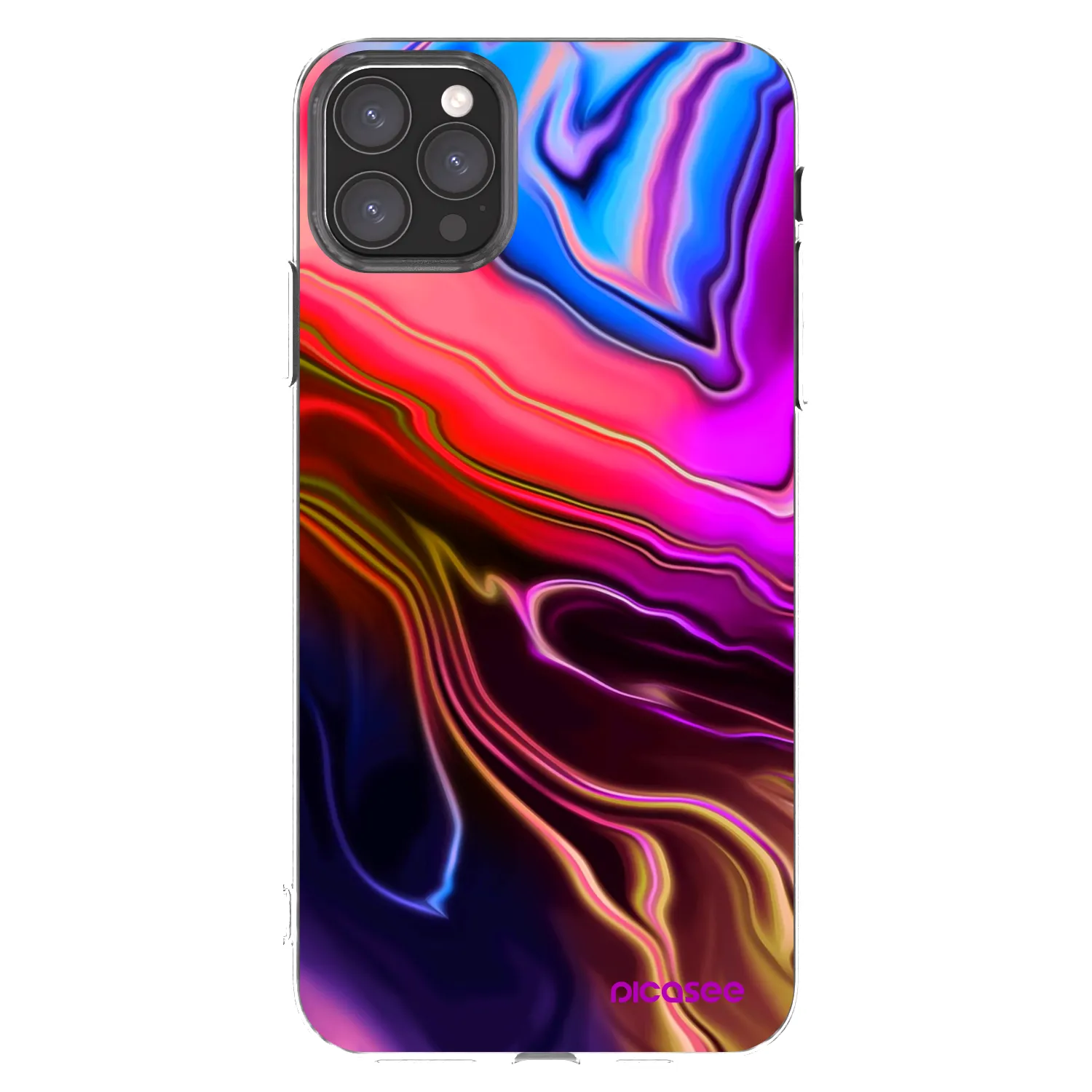 Picasee silikonski prozorni ovitek za Apple iPhone 11 Pro Max - Electric