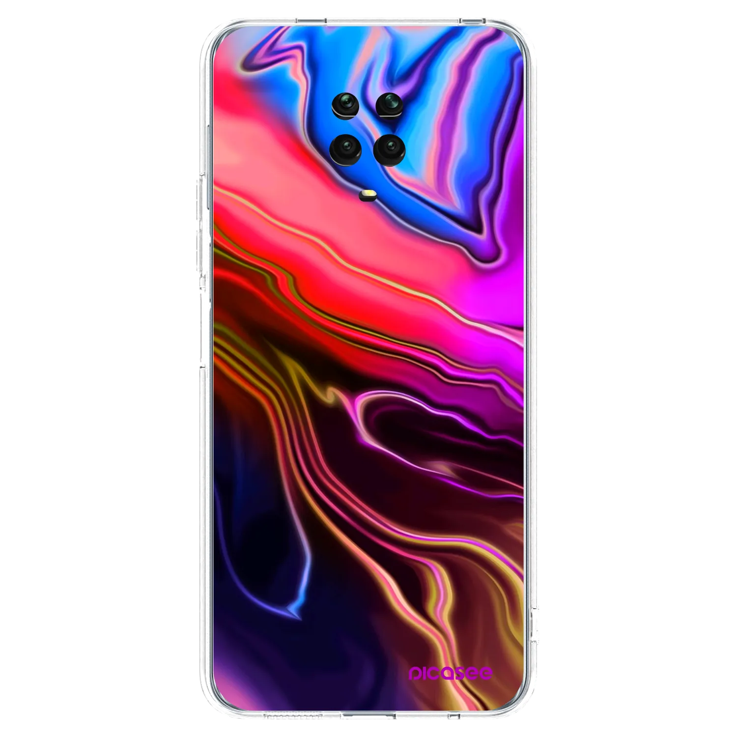 Picasee silikonski prozorni ovitek za Xiaomi Redmi Note 9 Pro - Electric