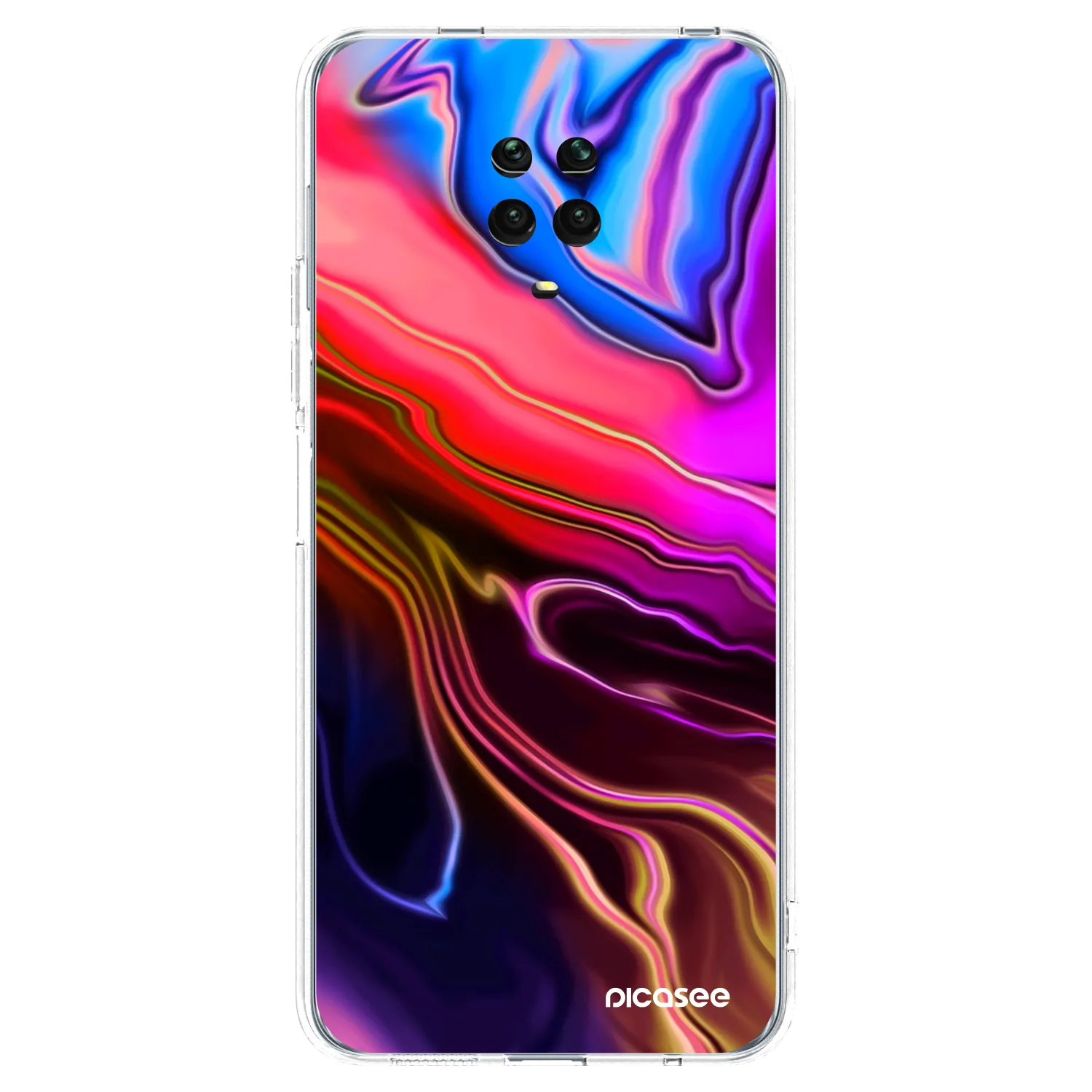 Picasee silikonski prozorni ovitek za Xiaomi Redmi Note 9S - Electric