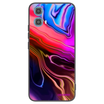 Picasee silikonski črni ovitek za Motorola Moto G34 5G - Electric